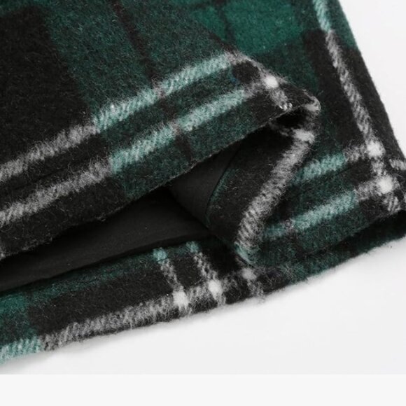 IDEALSANXUN Midi Plaid Skirts for Women 2024 Fall Winter Knee Length Pencil Wool - Picture 5 of 5